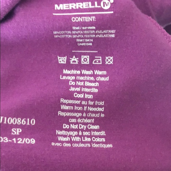 Merrell Cotton Dress Purple Small Activewear - Picture 5 of 5